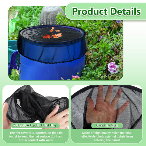 Tryly debris-blocking mesh screen shields rain collection from debris