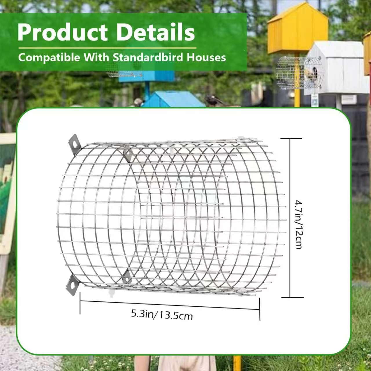 Tryly multi-functional entry hole guard fits standard birdhouses and safeguards fledglings.
