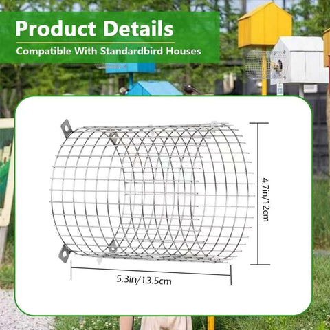 Tryly multi-functional entry hole guard fits standard birdhouses and safeguards fledglings.