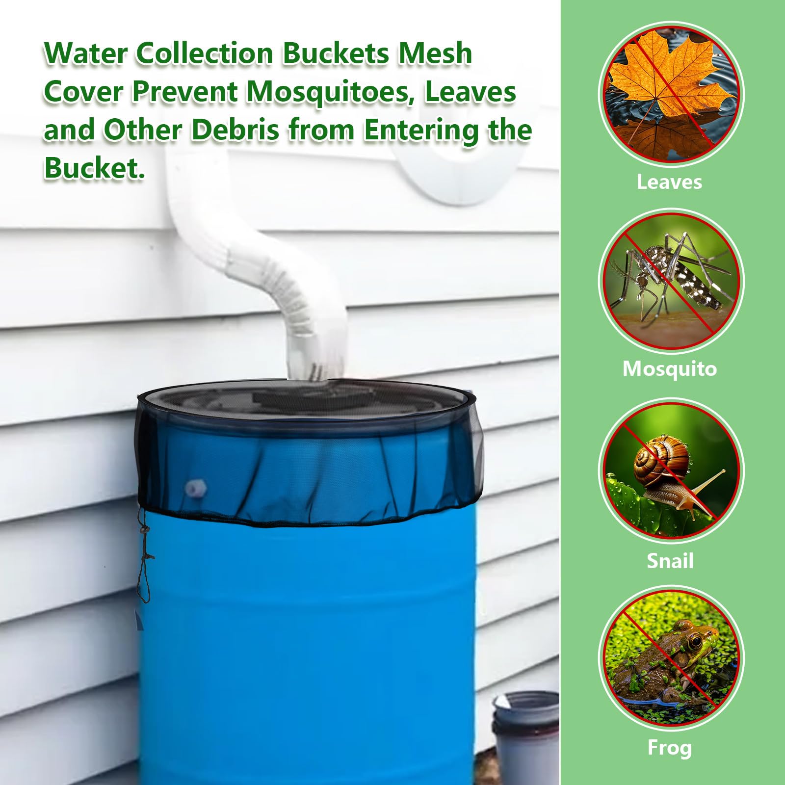 Tryly outdoor rain barrel cover set, two-pack for multiple barrels