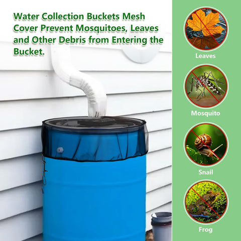 Tryly outdoor rain barrel cover set, two-pack for multiple barrels