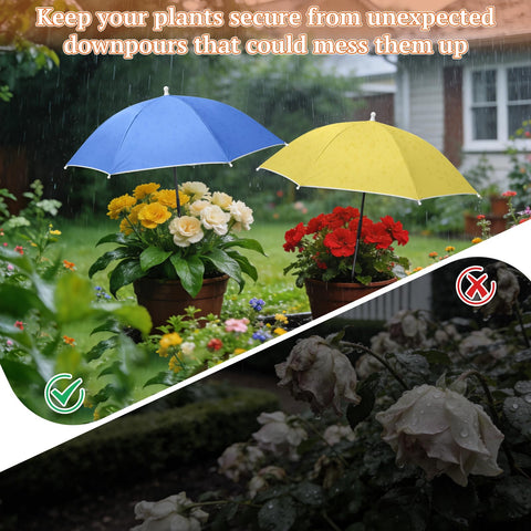 Tryly umbrella adjustable height fits various plant pots