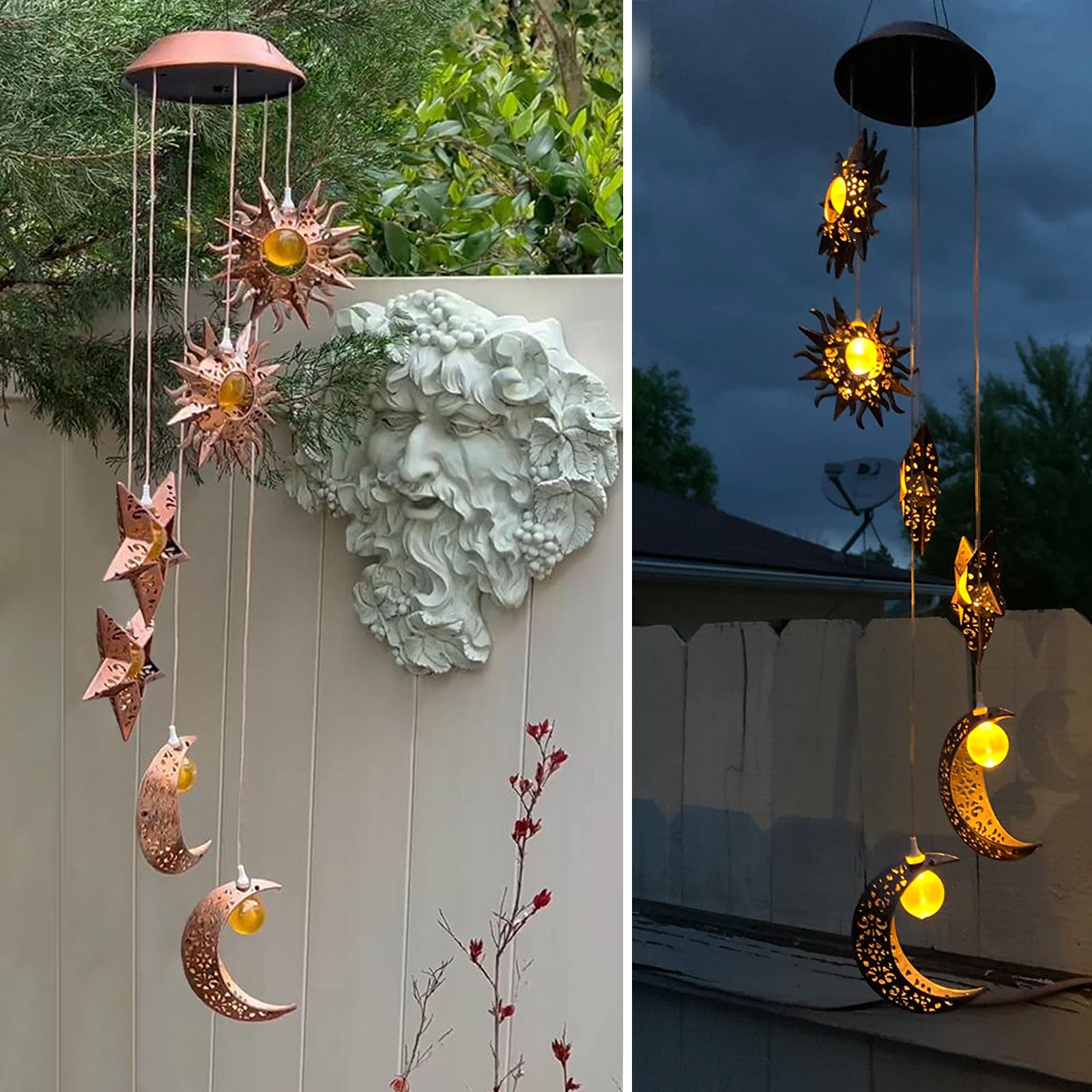 Tryme night-sky wind chime adds decorative glow to trees