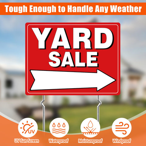 TRYXN weatherproof yard sale signs resist rain and sun for lasting use.
