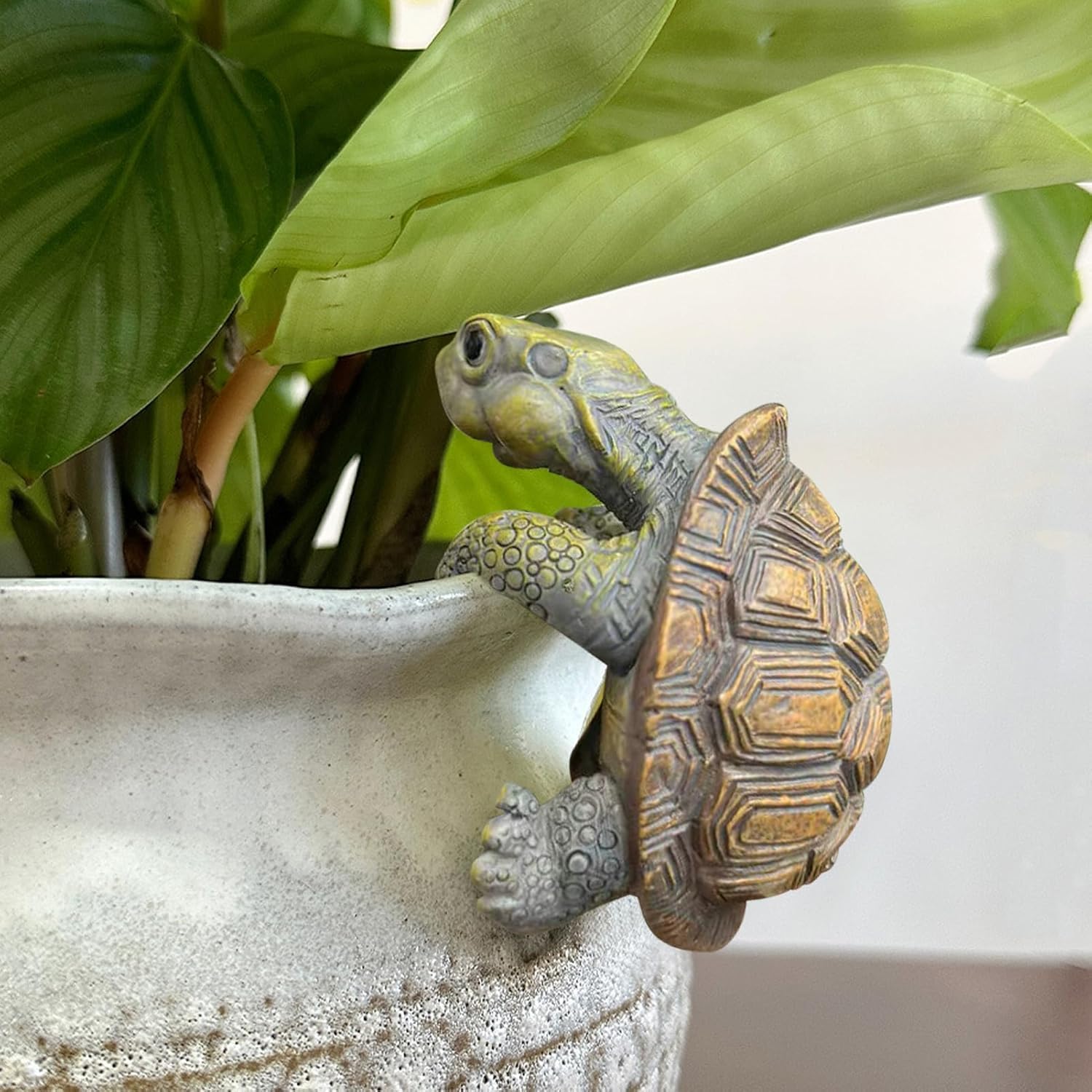 TSCVPJL 8cm tortoise decor fits small pots with charm