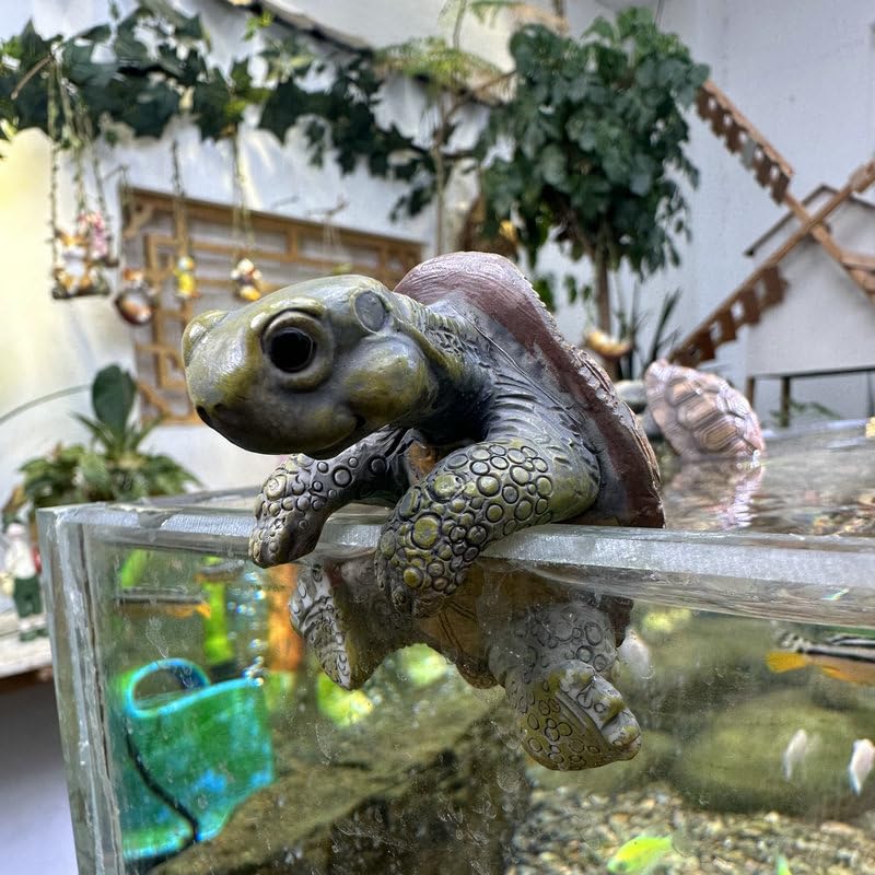 TSCVPJL Fairy garden turtle sculpture adds character to edges and planters