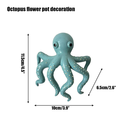 TSCVPJL resin octopus figurine decor for garden pots.