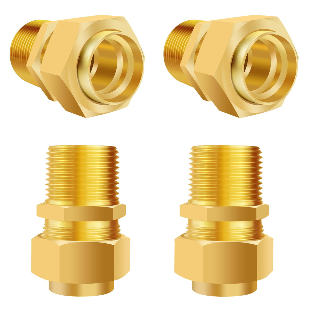Tsinghwang brass quick-connect fittings pack for easy gas appliance setup