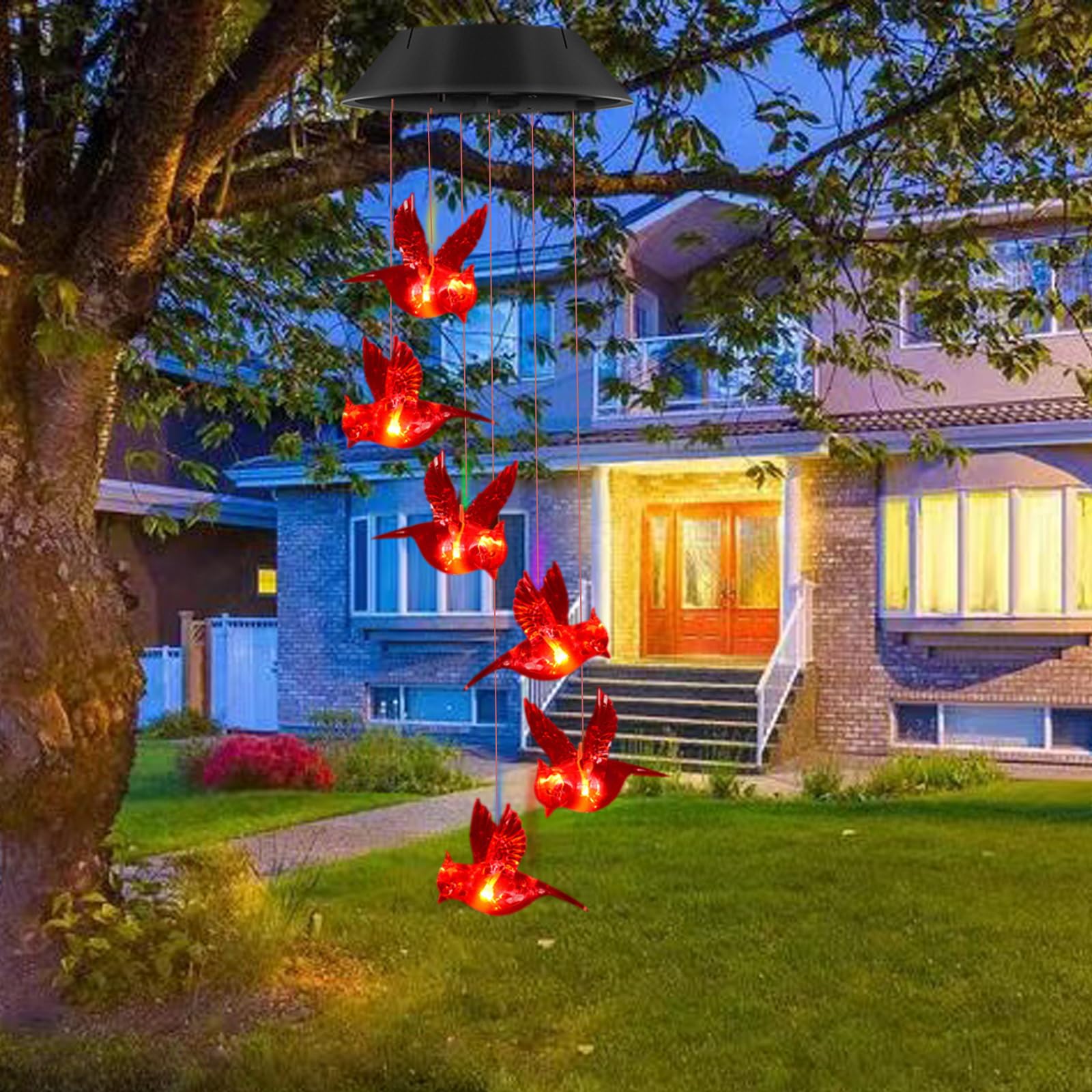 Outdoor wind chime is weatherproof and lightweight for quick setup