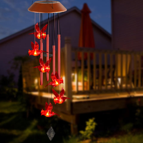 TSIPEKLO Patio garden wind chimes add subtle movement and sound.