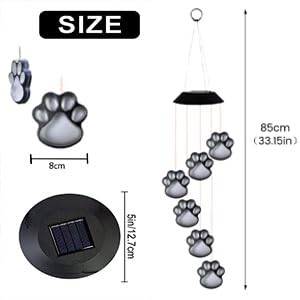 TSIPEKLO Patio Yard Decor Paw prints warmly light up outdoor spaces.