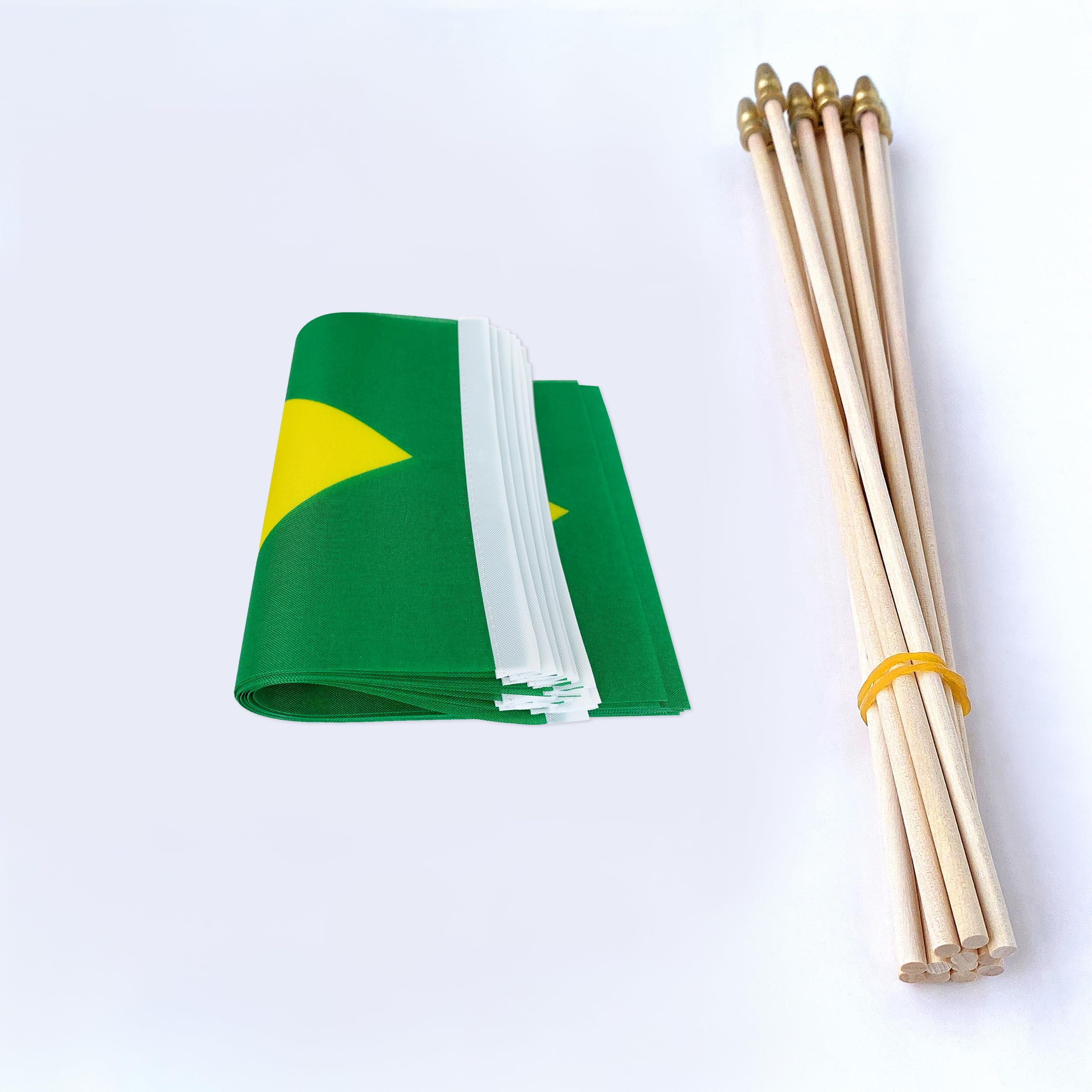 TSMD Brazil flag pack of 12 for scalable party decorations.