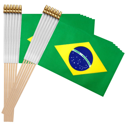 TSMD Brazil flag with kid-safe rounded top for safe handling.