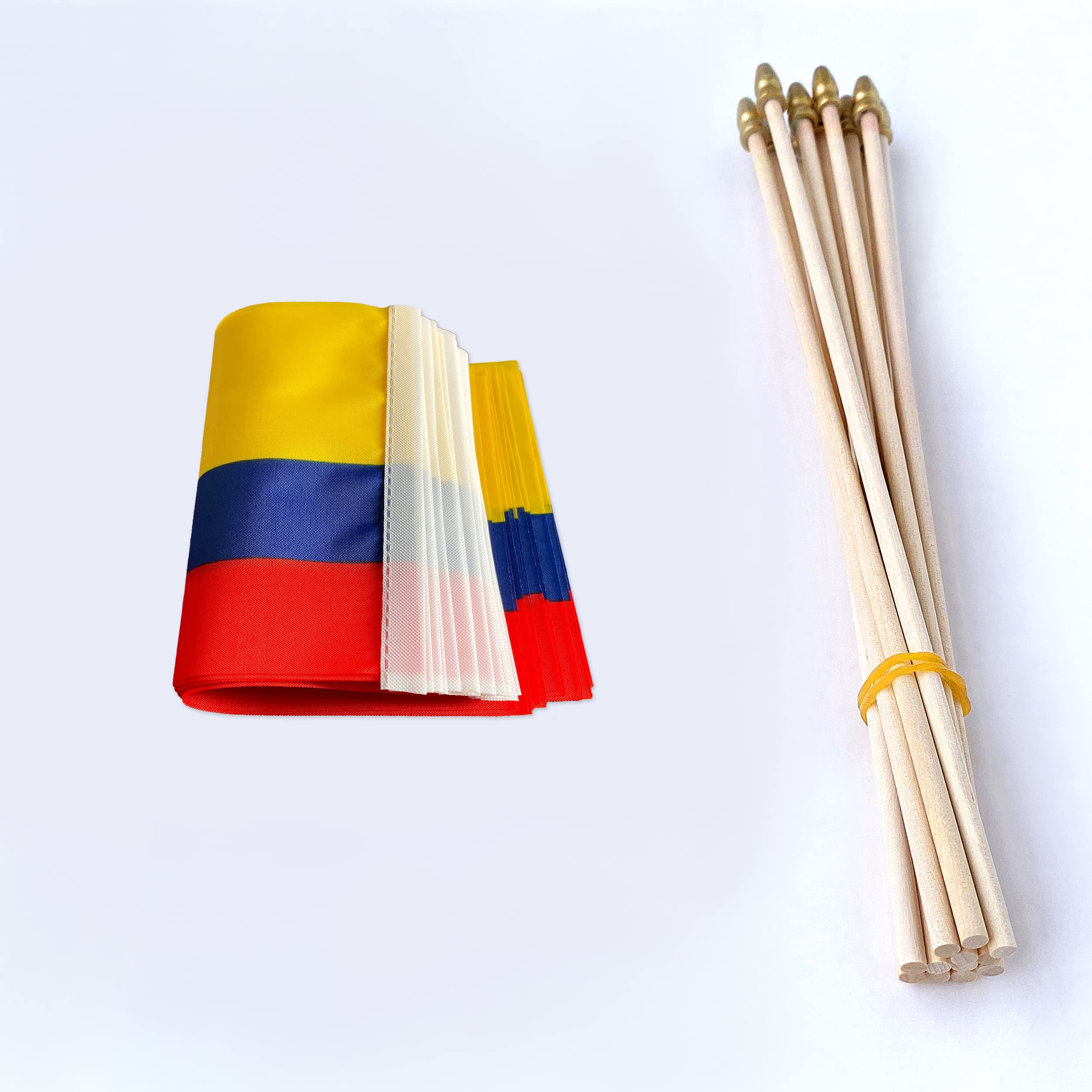 TSMD Colombia flag showing dual-sided print for clear visibility from all angles.