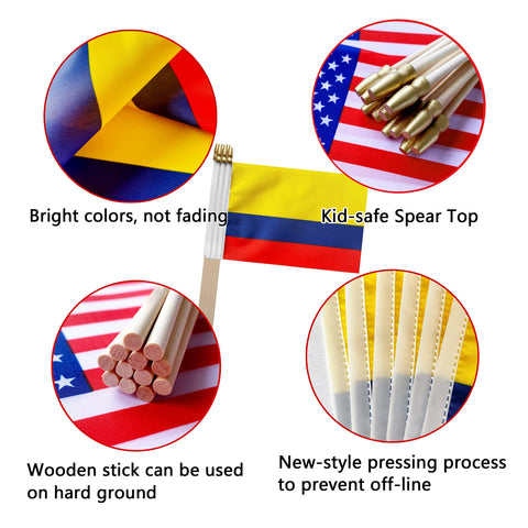 TSMD Colombia flag featuring reinforced stitching for lasting durability.