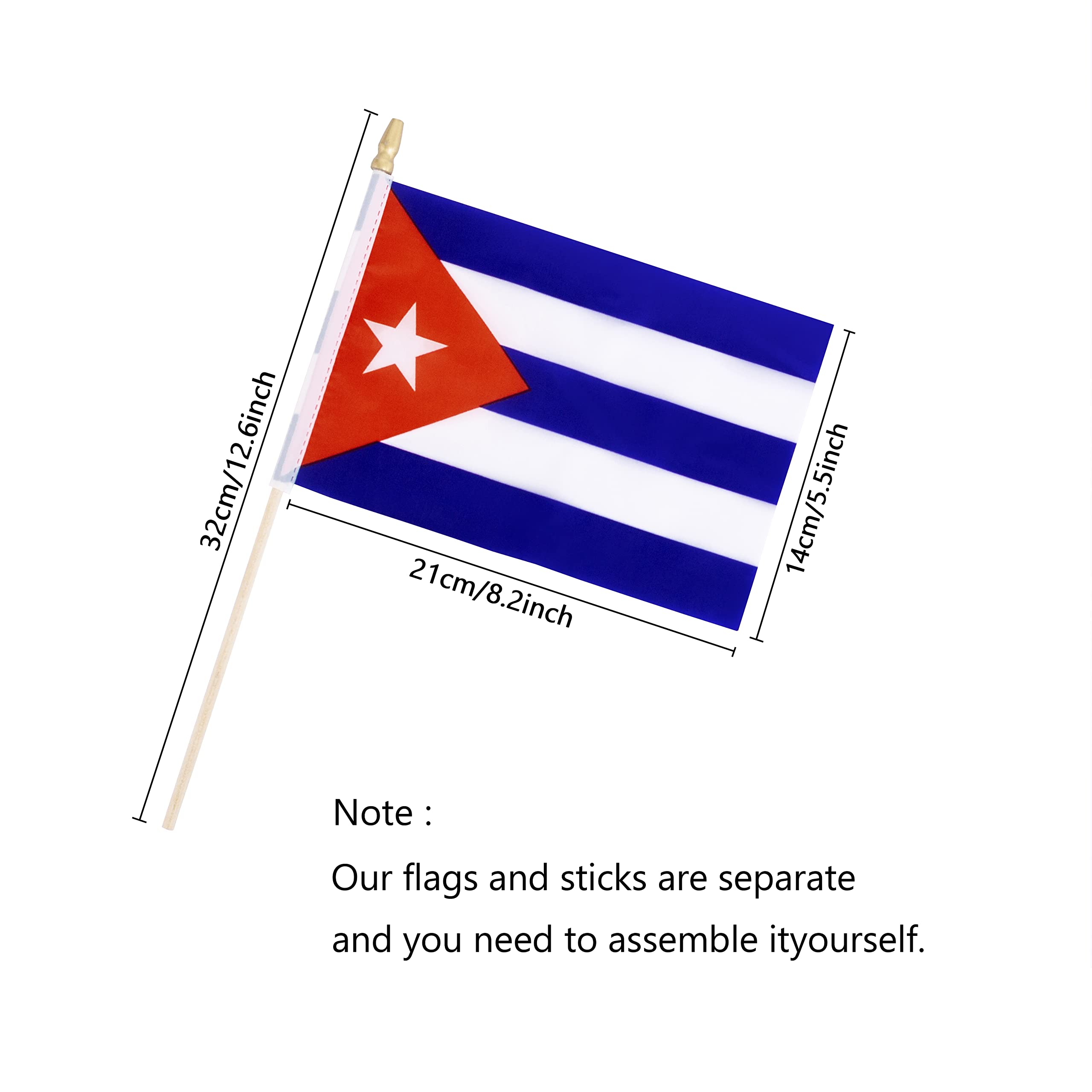 TSMD Cuba flag design with vivid colors for garden or porch decor