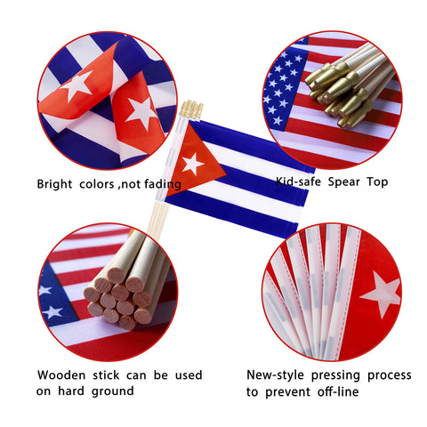 TSMD Cuba flag featuring kid-safe rounded top for safe events