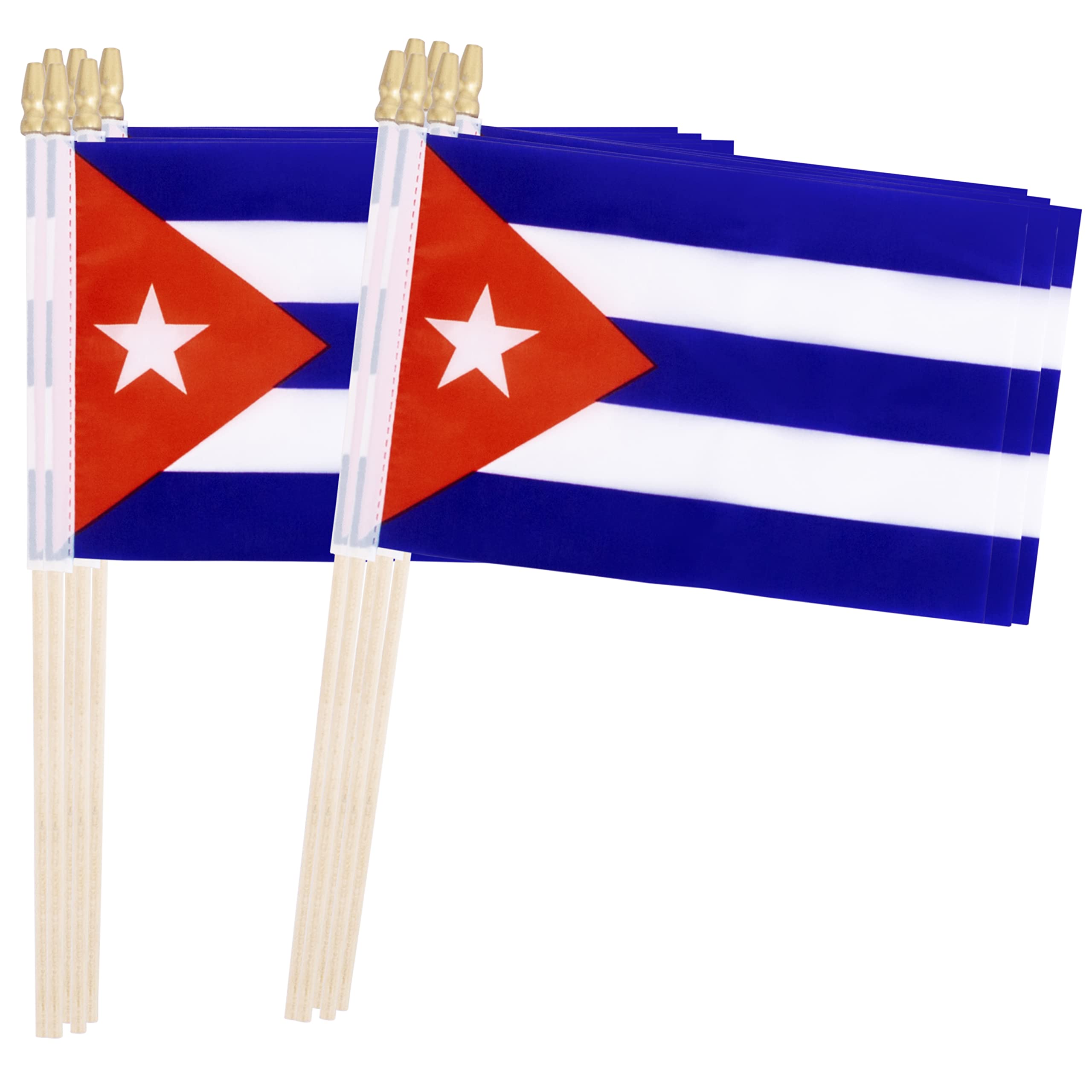 TSMD Cuba Stick Flag 5x8 inch with vibrant colors for parade display