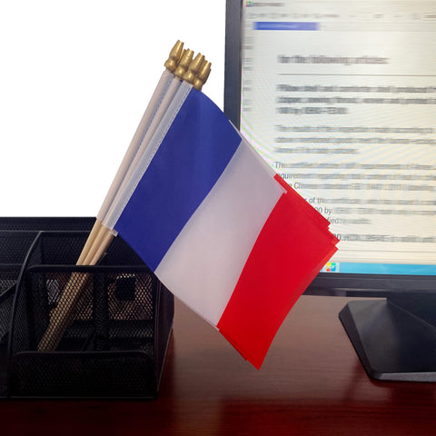 TSMD France flag with rounded top, safe for classroom use