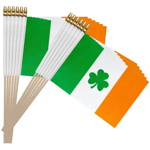TSMD Irish flag sticks with rounded tips ensure kid-friendly use.