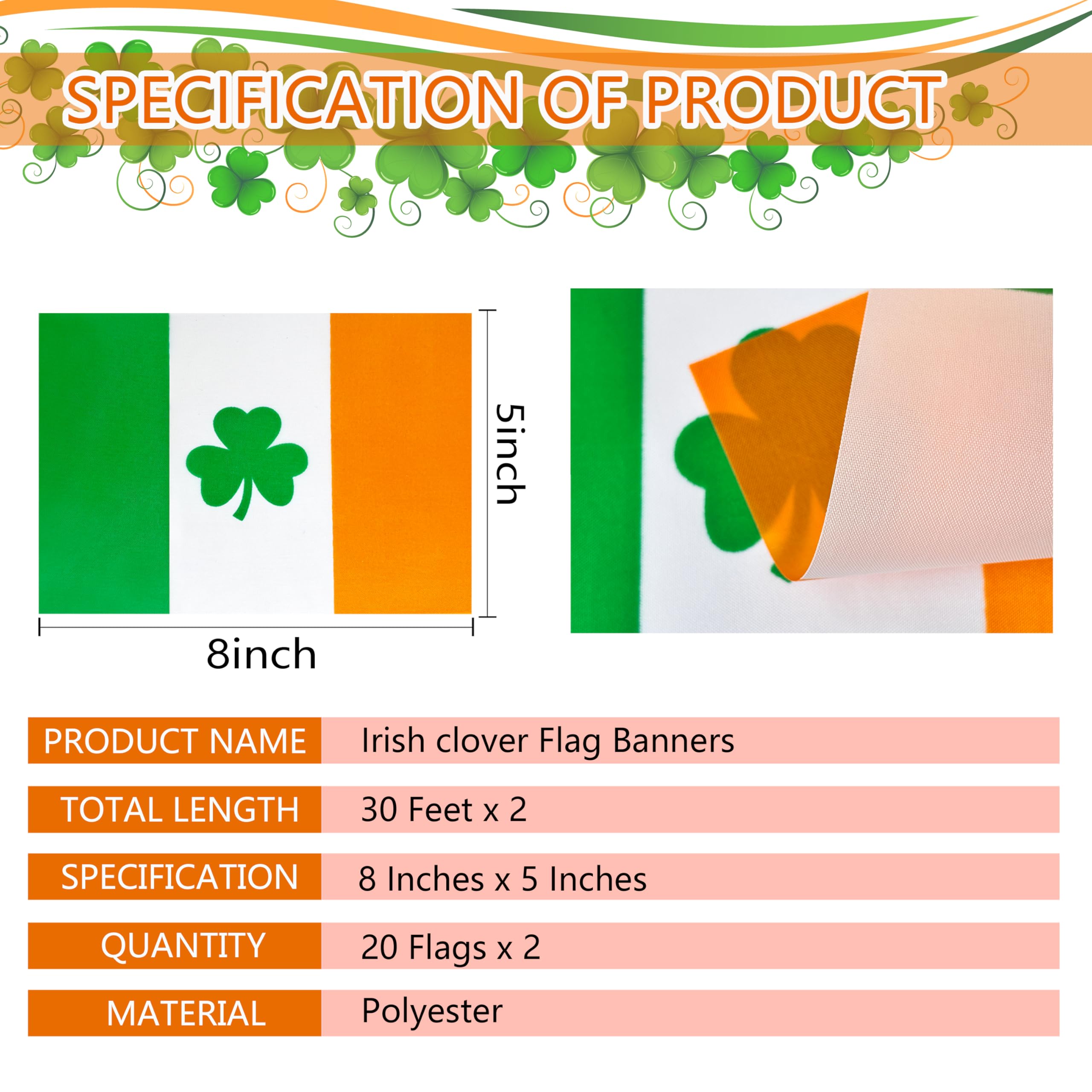 TSMD Irish flag banner draped over a doorway for festive entry.