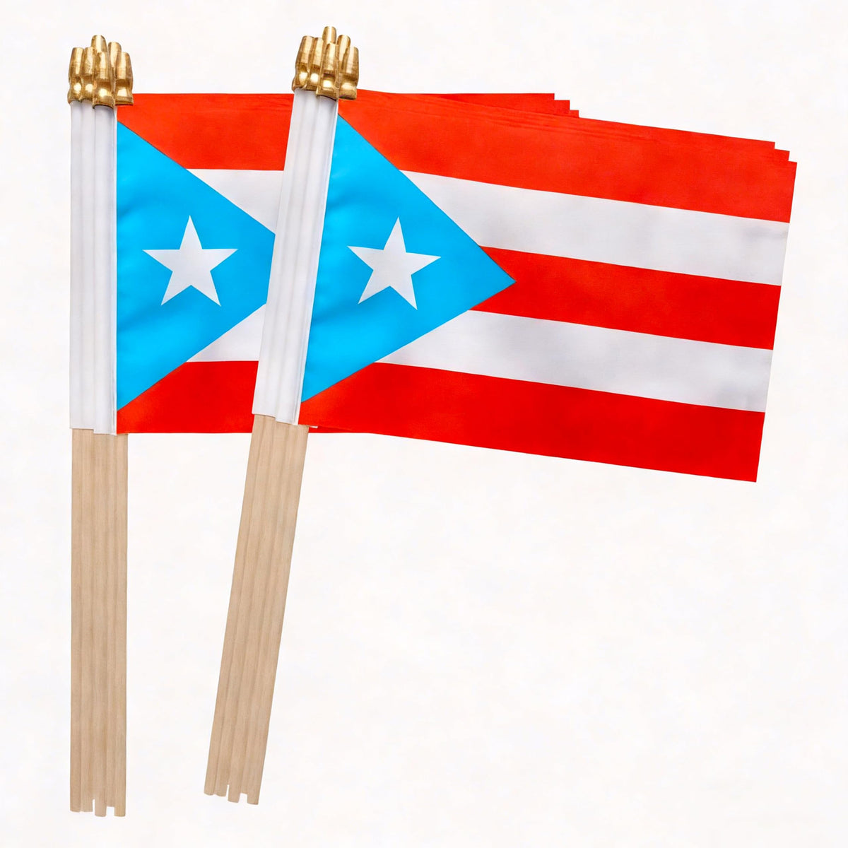 TSMD light blue Puerto Rico flag on a 5x8 inch stick for parade displays