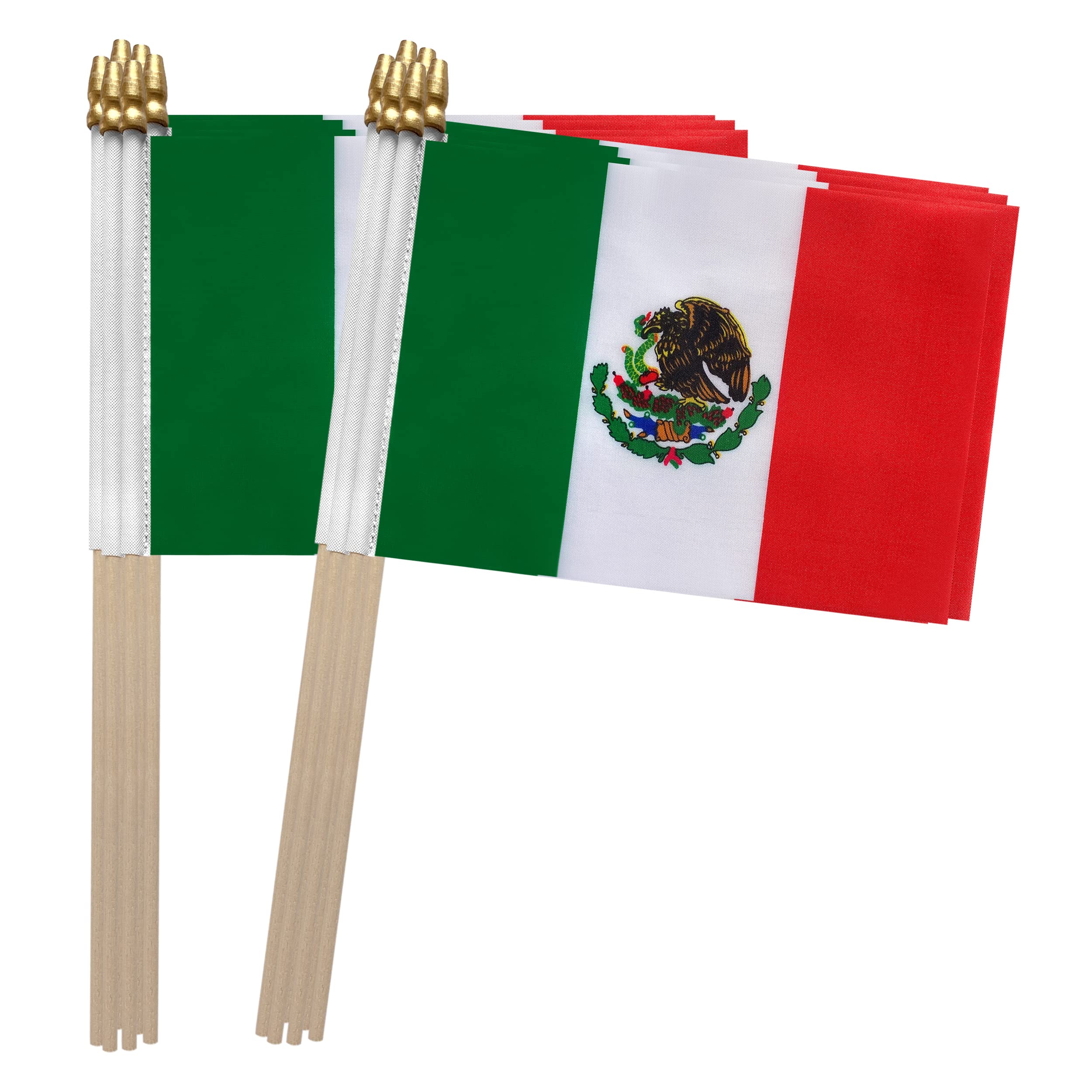 TSMD Mexico flag on a 5x8 inch wooden stick for easy party decoration.