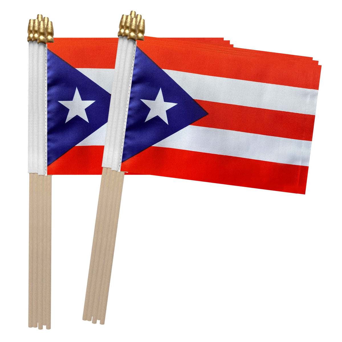 TSMD Puerto Rico flag 5x8 inch handheld flag, dual-sided print.