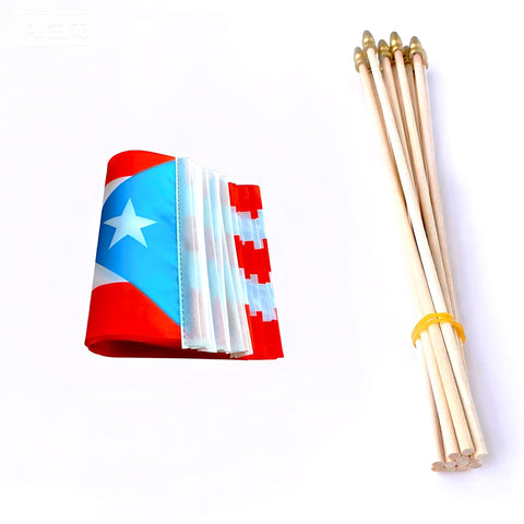 TSMD Puerto Rico flag with front and back print for bright visibility