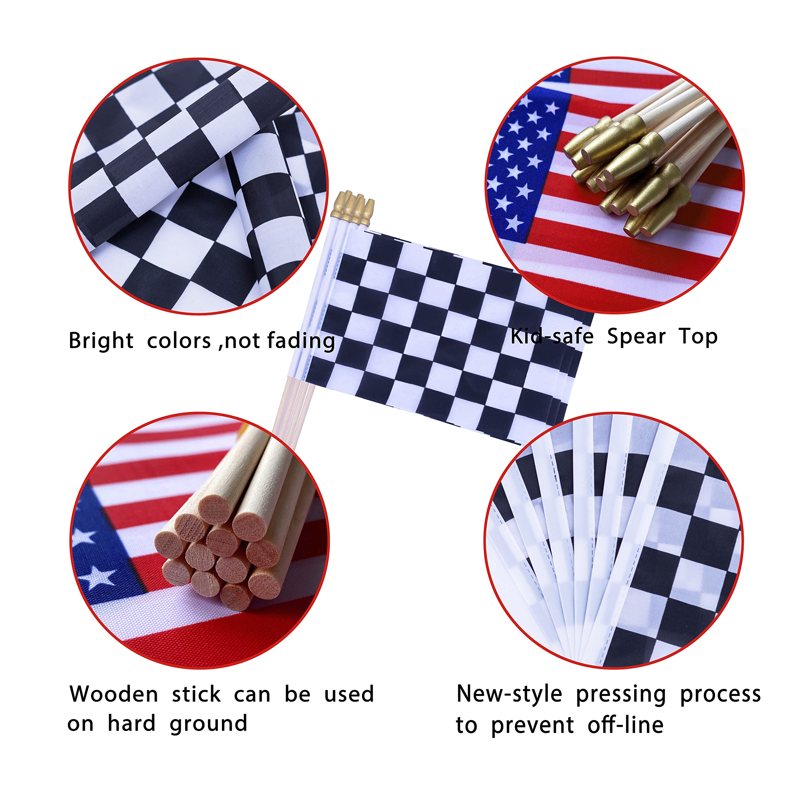 TSMD safe rounded-top flag suitable for kids and classrooms