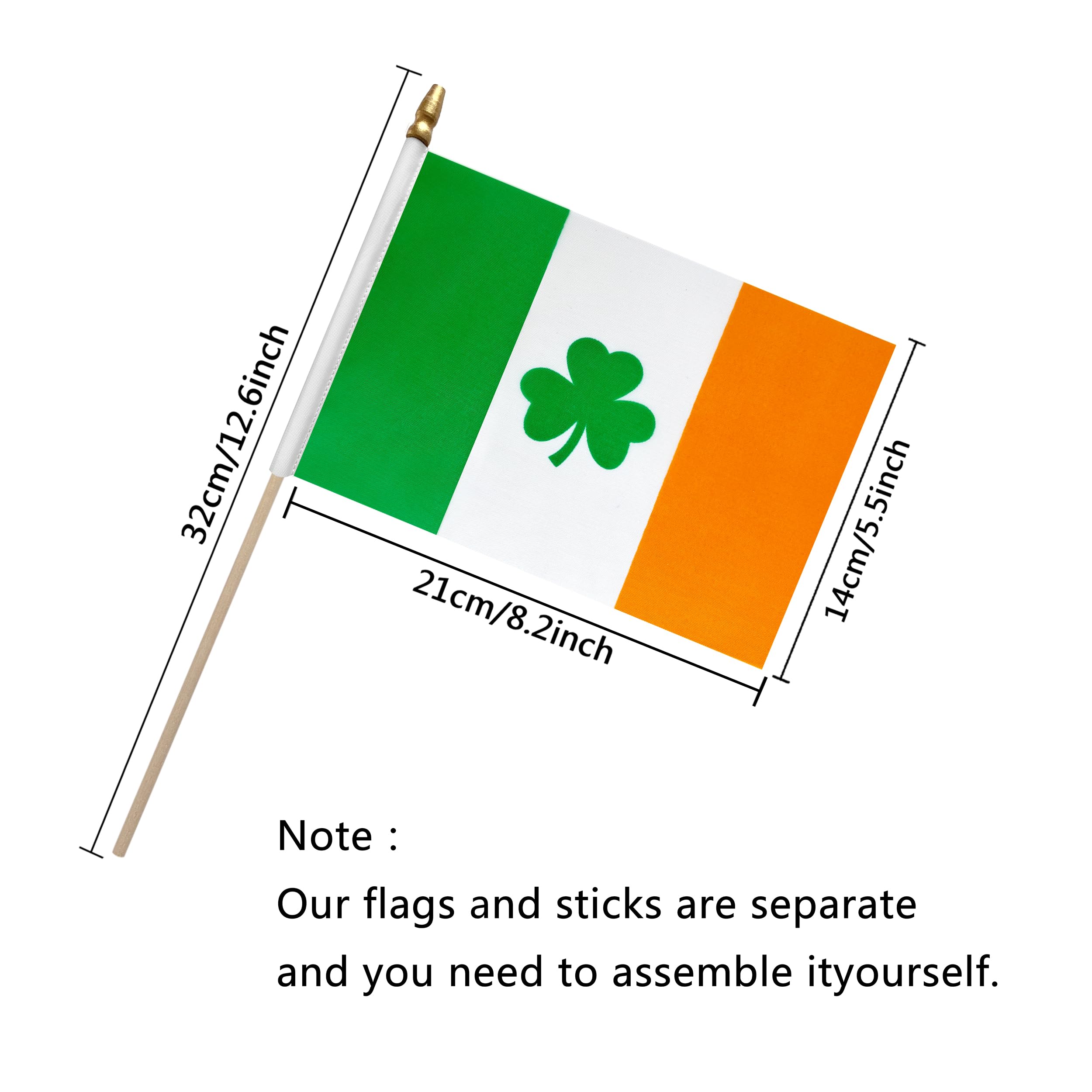 TSMD shamrock flag with double-sided print for parades and displays.
