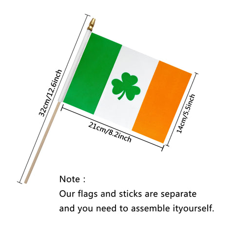 TSMD shamrock flag with double-sided print for parades and displays.