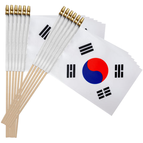 TSMD South Korea stick flags on desks and cups enhancing event ambiance with reuse