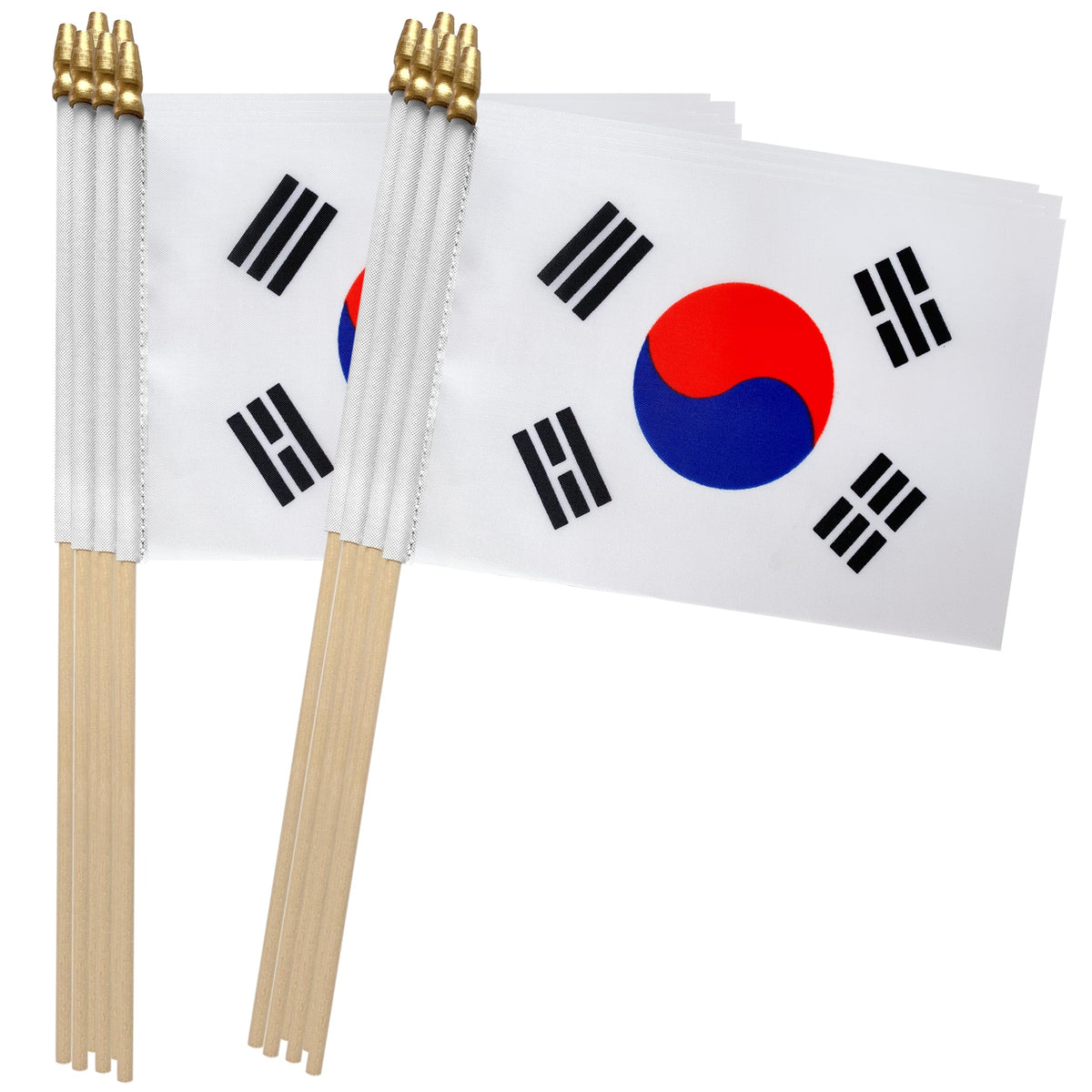 TSMD South Korea stick flags used as a desktop display for vibrant event decor