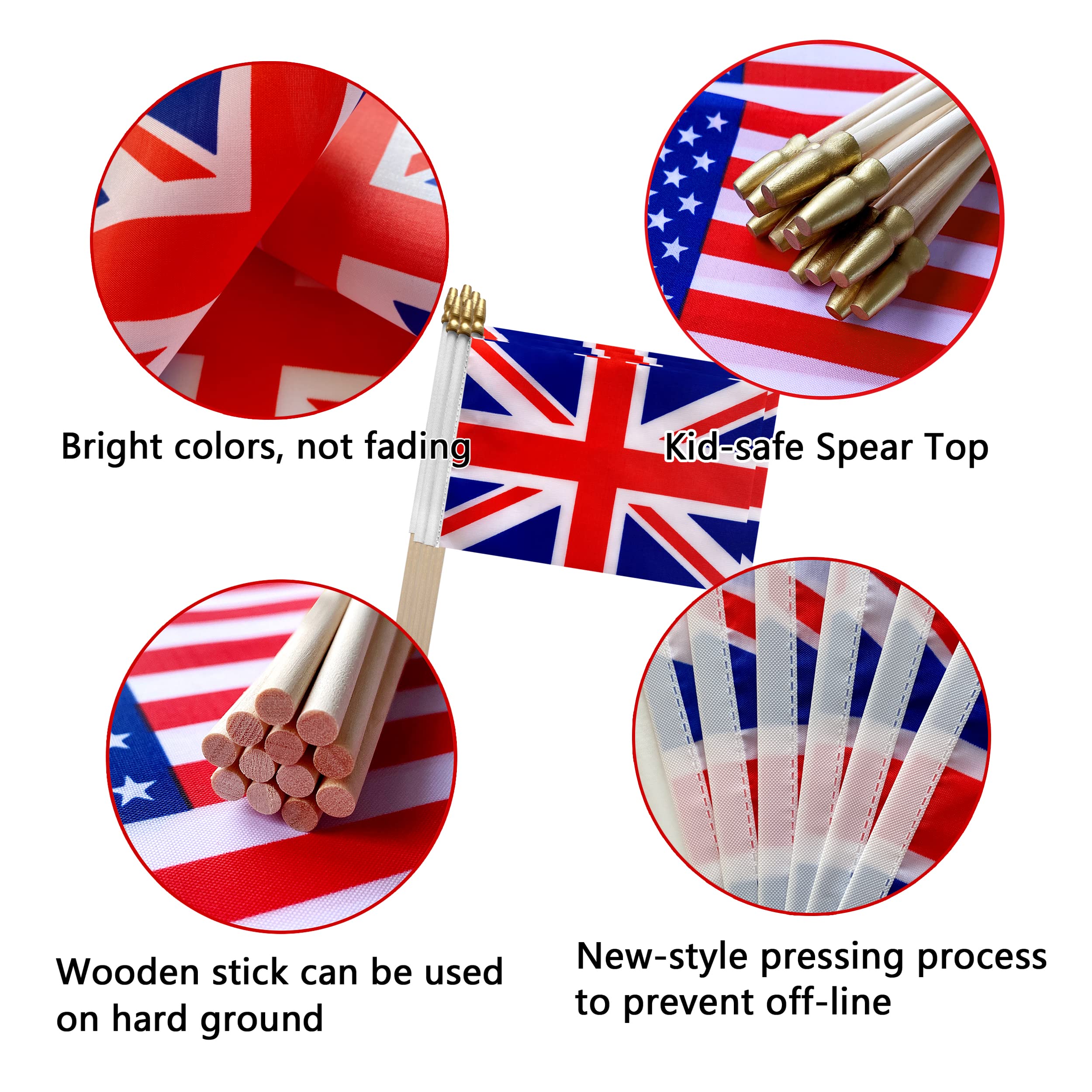 TSMD Union Jack flag on desk display, perfect for patriotic desk decor.