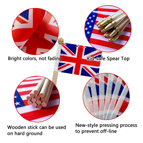 TSMD Union Jack flag on desk display, perfect for patriotic desk decor.
