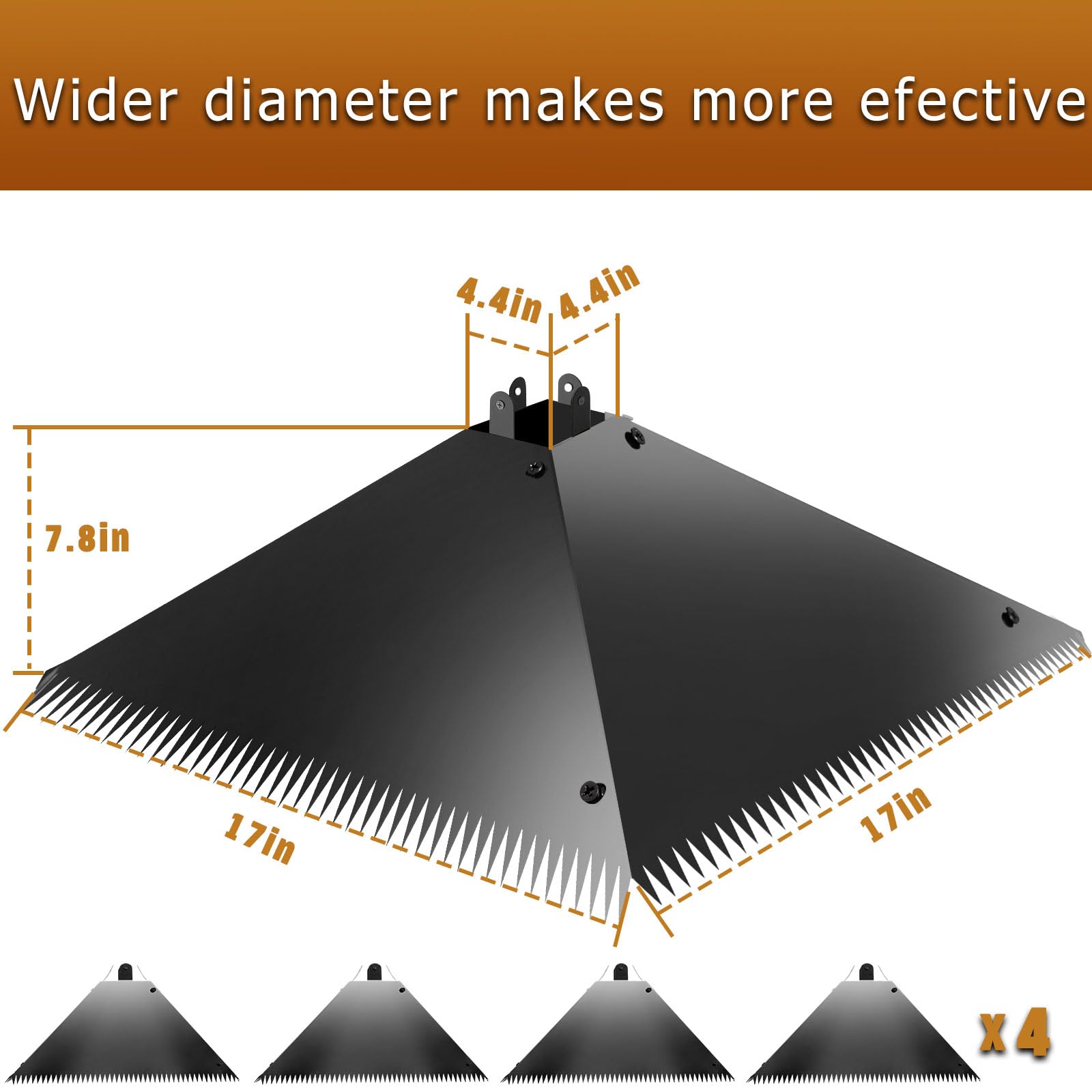 TSSOIYLR 4x4 post baffle square design fits standard posts.