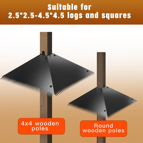 TSSOIYLR bird feeder pole baffle deters squirrels and raccoons.
