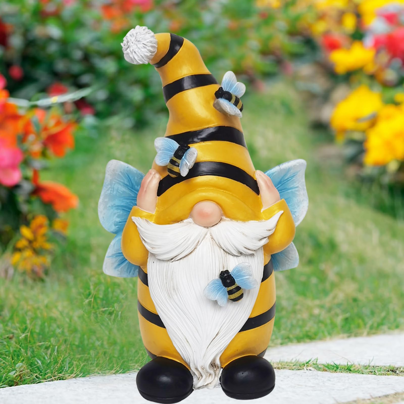 TSTGEE gnomes are easy to set up with an on/off switch for sunny days.