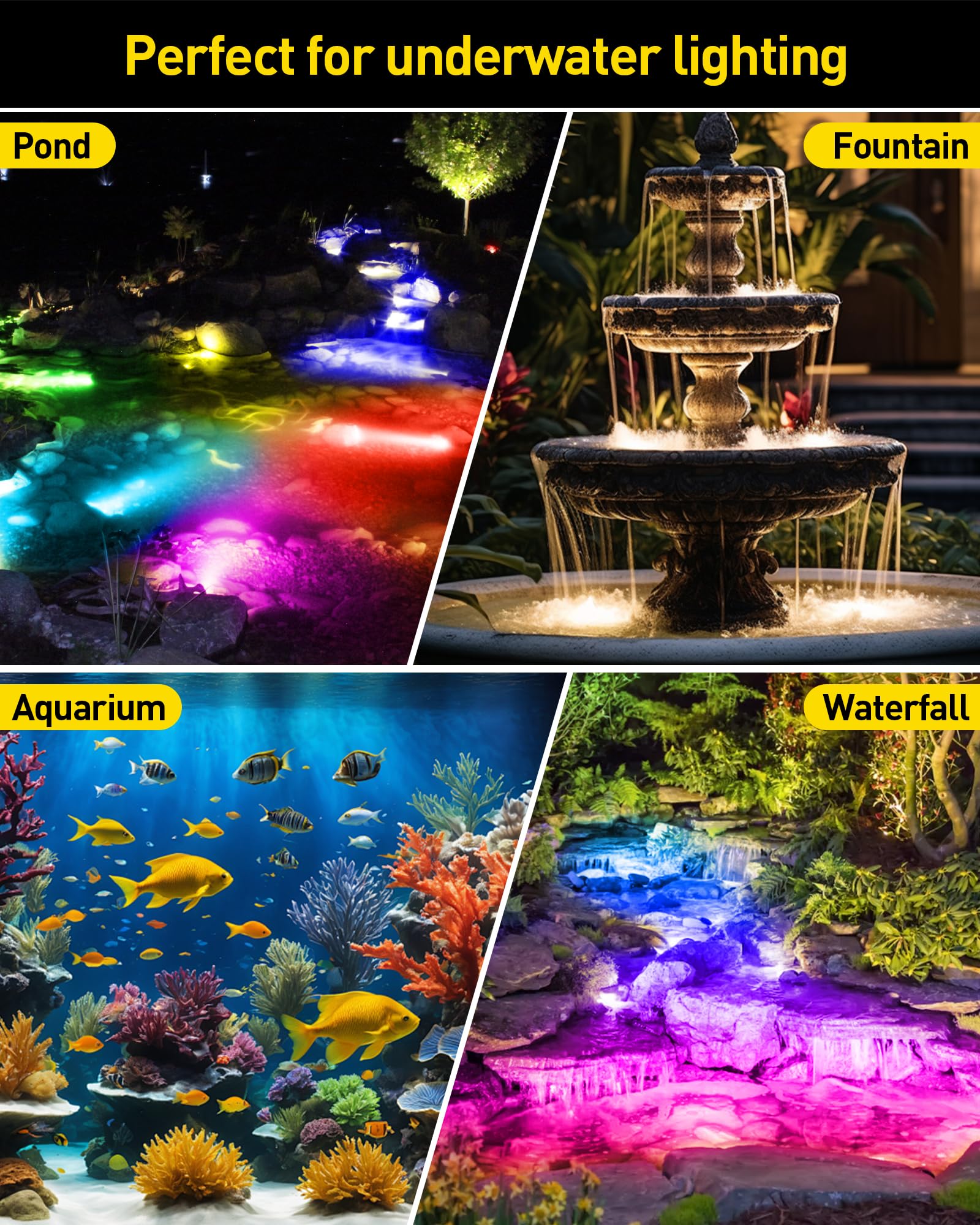 T-SUN fish tank light brightens aquariums with subtle color accents.