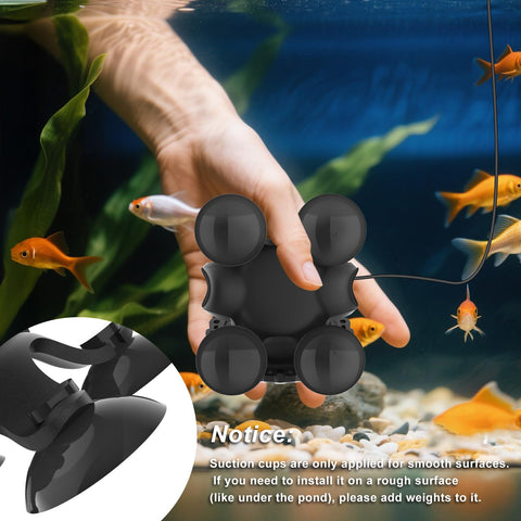 T-SUN submersible pond lights illuminate fountains and underwater features.