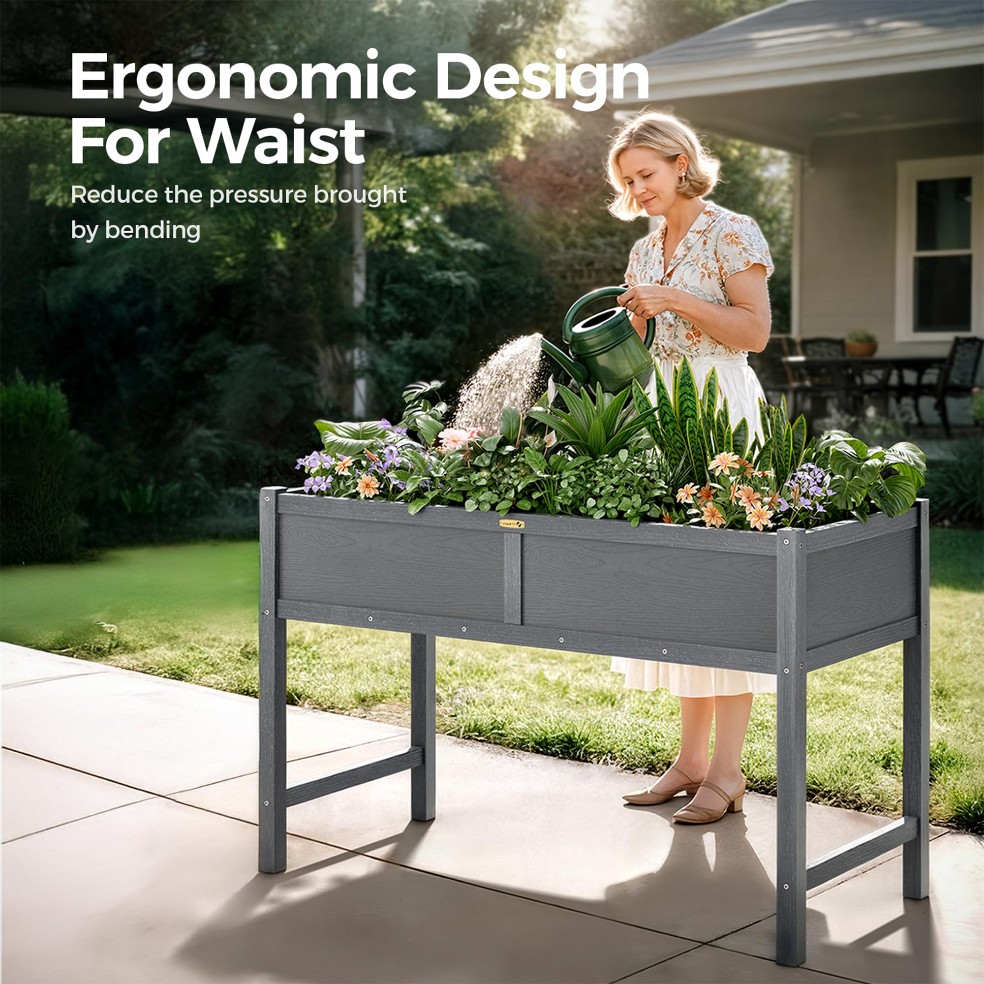 TT Nature spacious planting area visualizes 41 gallons of soil capacity.