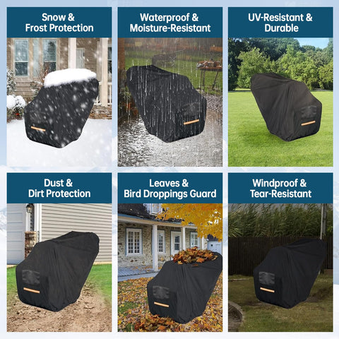 TTAJJUNK snow blower cover secure-straps ensure windproof fit.