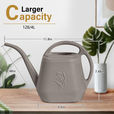 TTAOE GN watering can coffee 1gal handle closeup shows comfortable grip.