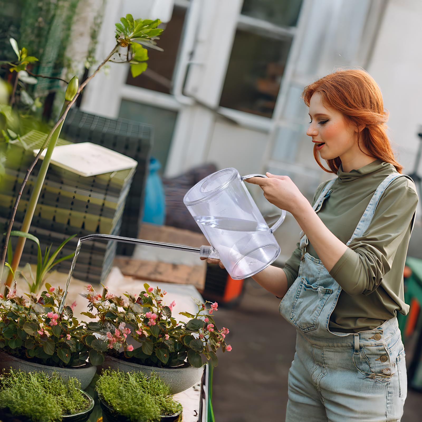 TTAOE GN ergonomic design supports comfortable, controlled pours for potted plants.