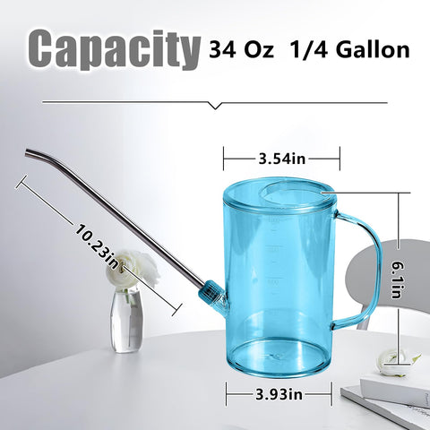 TTAOE GN long-spout watering can close-up highlighting removable stainless steel spout.