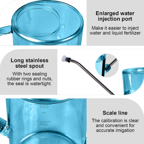 TTAOE GN watering can shows removable stainless-steel spout for easy cleaning.