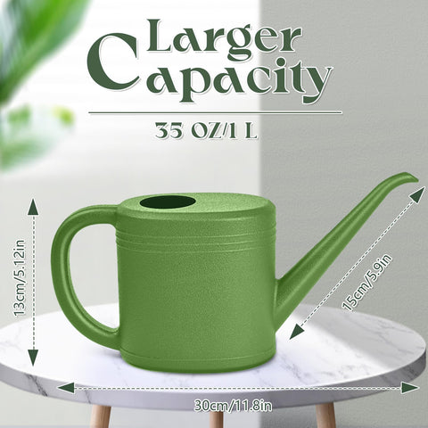TTAOE GN green watering can features a comfortable handle for easy pours.