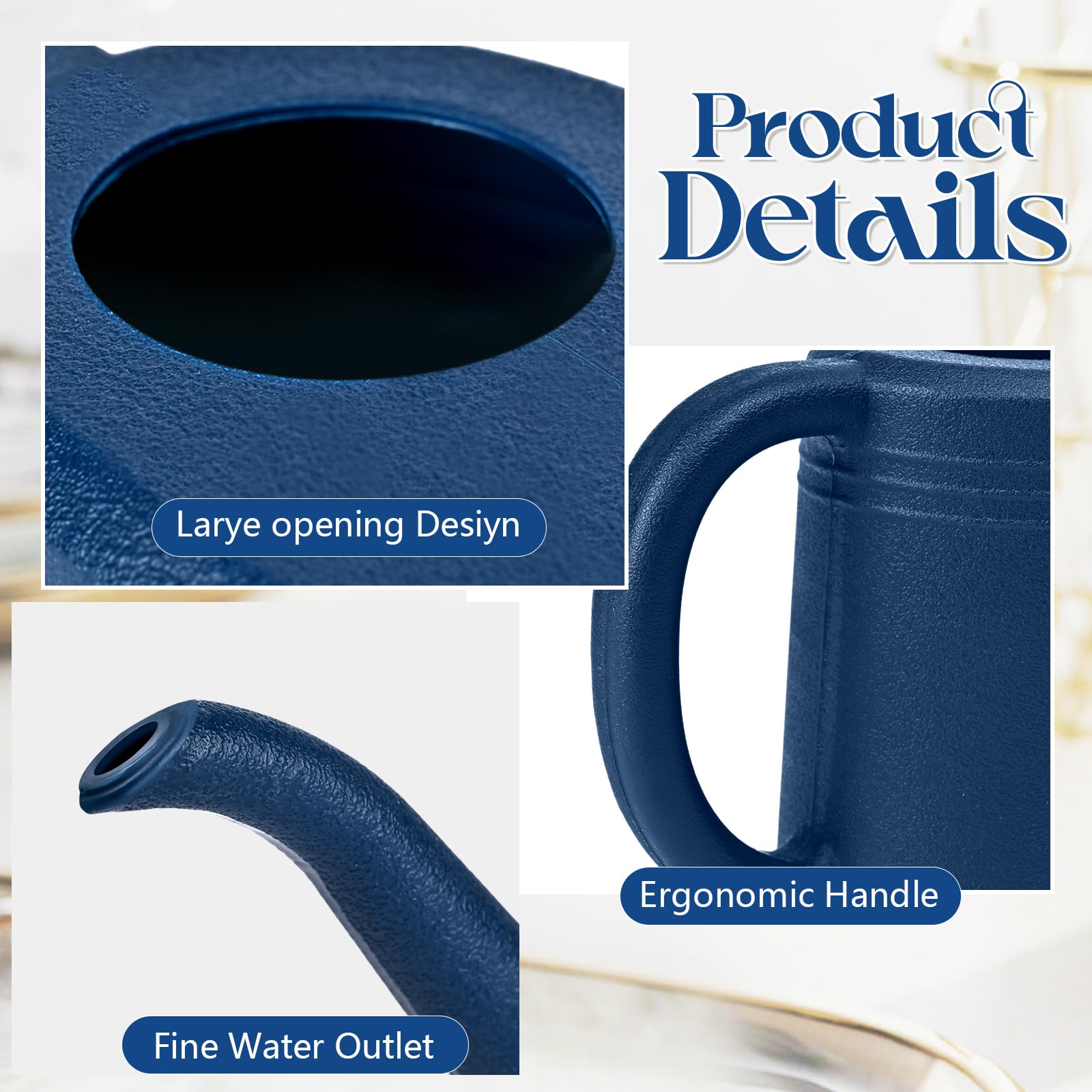 TTAOE GN watering can handle design for comfortable grip during watering.