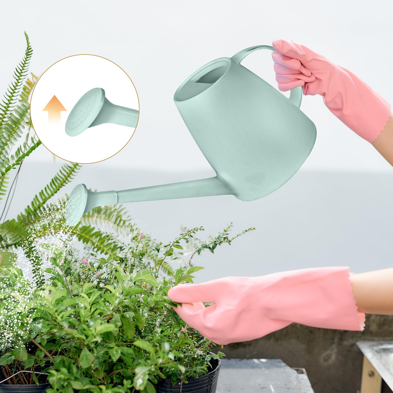 TTAOE GN light green watering can adds color and practicality to plant care